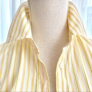 J.Crew yellow pinstripe slim fit cotton blouse